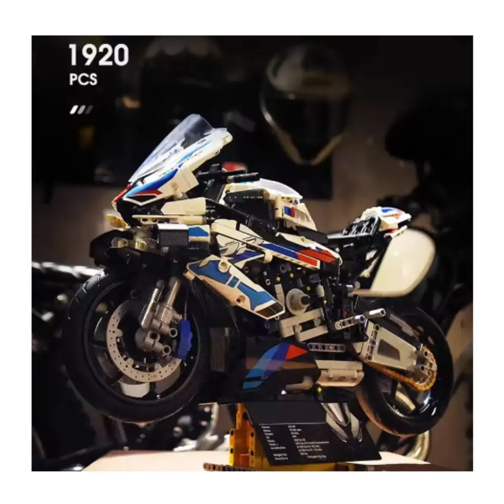 M1000RR MOC Bricks Technical Motorcycle 42130 Model Building Kits for Adult Construction Motorbike Block Birthday Christmas Gift