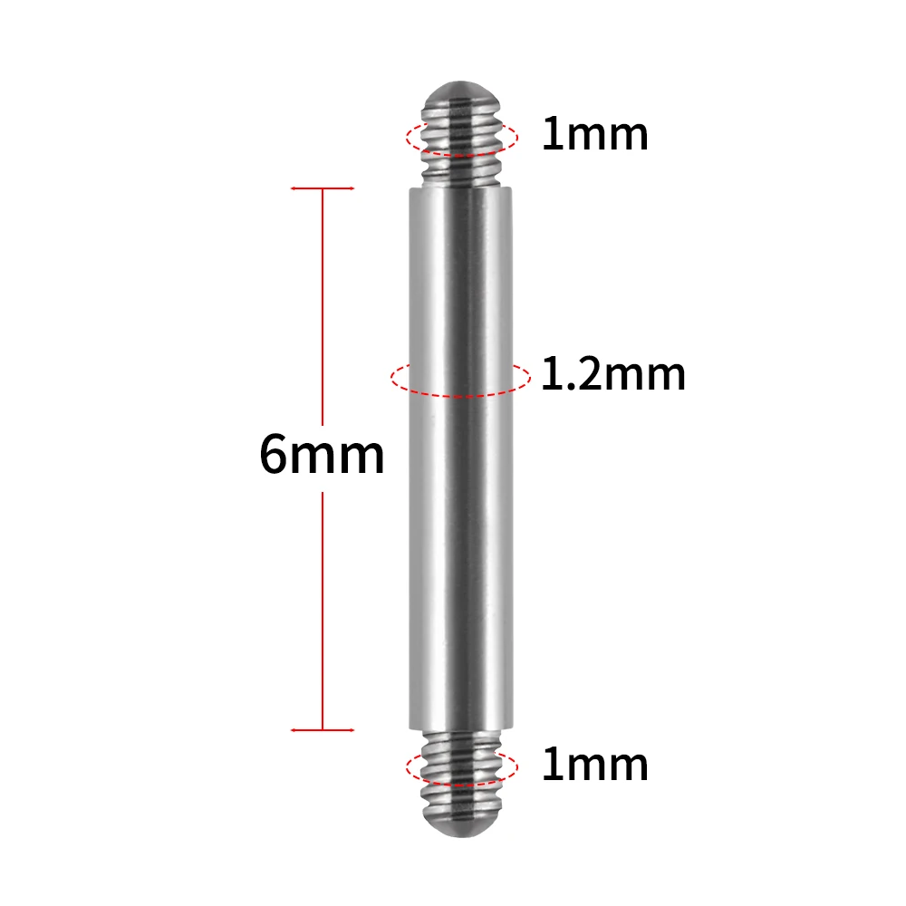 50-5PCS Surgical Steel Earring Replacement Bar 20g/16g Piercing Jewelry Parts Converter Bar Screw Fit For Ear Stud Accessories