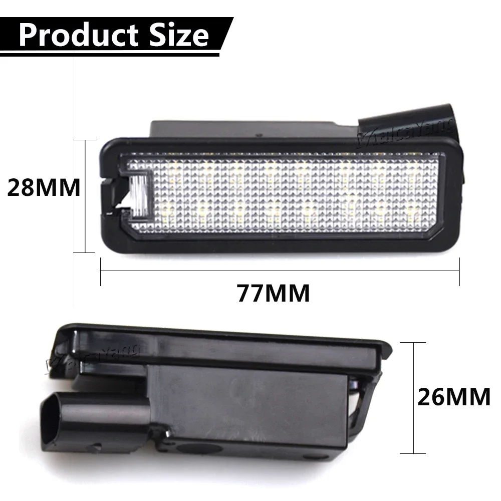 Luces LED para matrícula de coche con decodificador para VW Passat B6 CC Eos Scirocco Beetle Golf 4 5 6 7 MK4 MK5 MK6 MK7