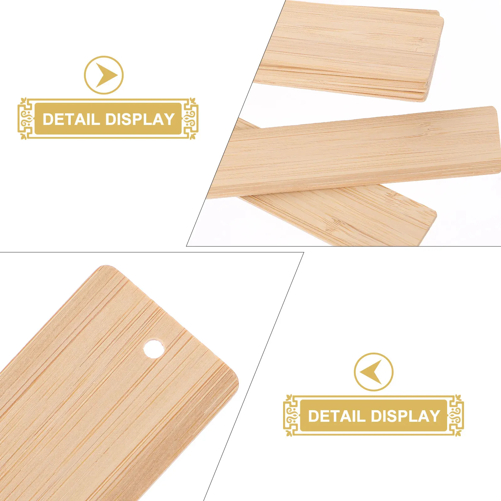 

10pcs Bamboo Bookmark Blank Unfinished Hanging Tags For Diy Craft Bookmarks Decoration Blank Bookmark With Holes For Wedding