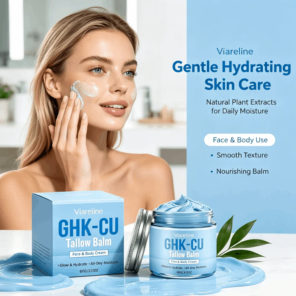 GHK-CU Copper Peptide Tallow Balm Face Body Cream Long Lasting Hydration Boost Collagen Firm Skin Reduce Fine Lines For Dry Skin view 3