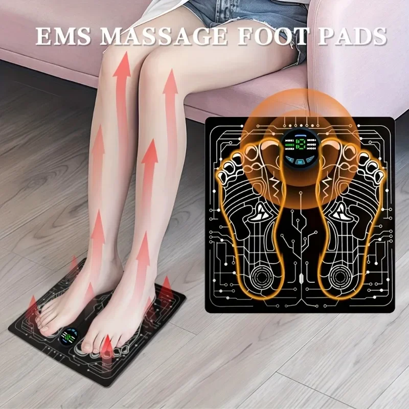 Foot Massager, Masajeador De Pies, TENS Portable Foot Massage Pad - Ergonomically Designed, Suitable for Relaxing The Back