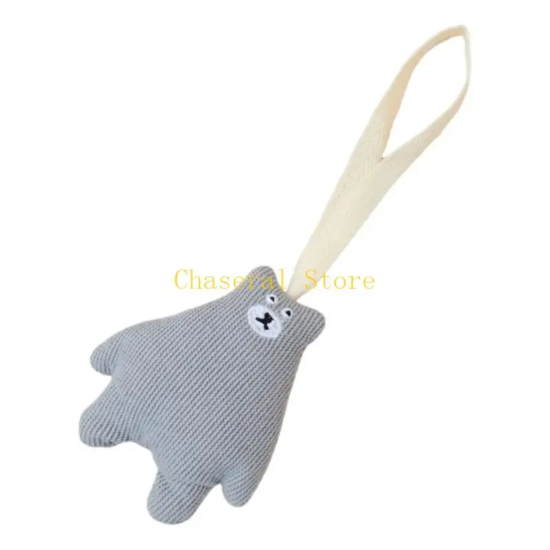 

E7CE цепочка для соски, плюшевый кулон, держатель для соски, декор, милый мультяшный подвесной декор для кроватки, аксессуар для