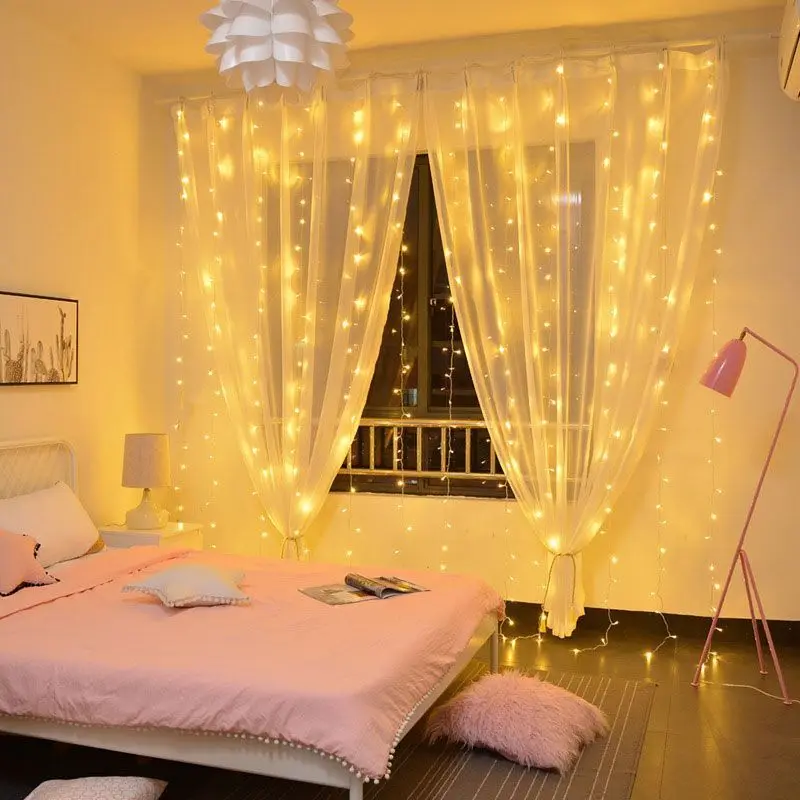 USB String Lights Holiday Wedding Fairy Light Garland Lights for Bedroom 3/4/6M Remote Control Curtain LED Christmas Decoration image 5