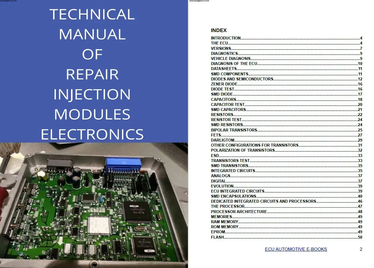 5 PCS ECU REPAIR Manuals Repairing Injection Modules in the Workshop DIESEL ELECTRONICS Study Guide Car Truck Diagnostic Tools