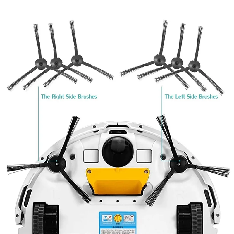 A97G Replacement For ILIFE V3 V3S V5 V5S V5S Pro Robot Vacuum Cleaner,3X Primary Filter+9X Filters+18X Side Brushes
