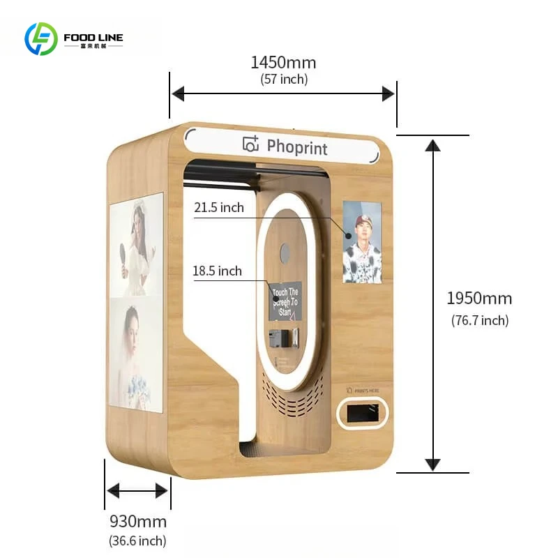 Customized Hot Sale Rental Passport Photo Booth With Instant Prints ID Photo Self Service Kiosk