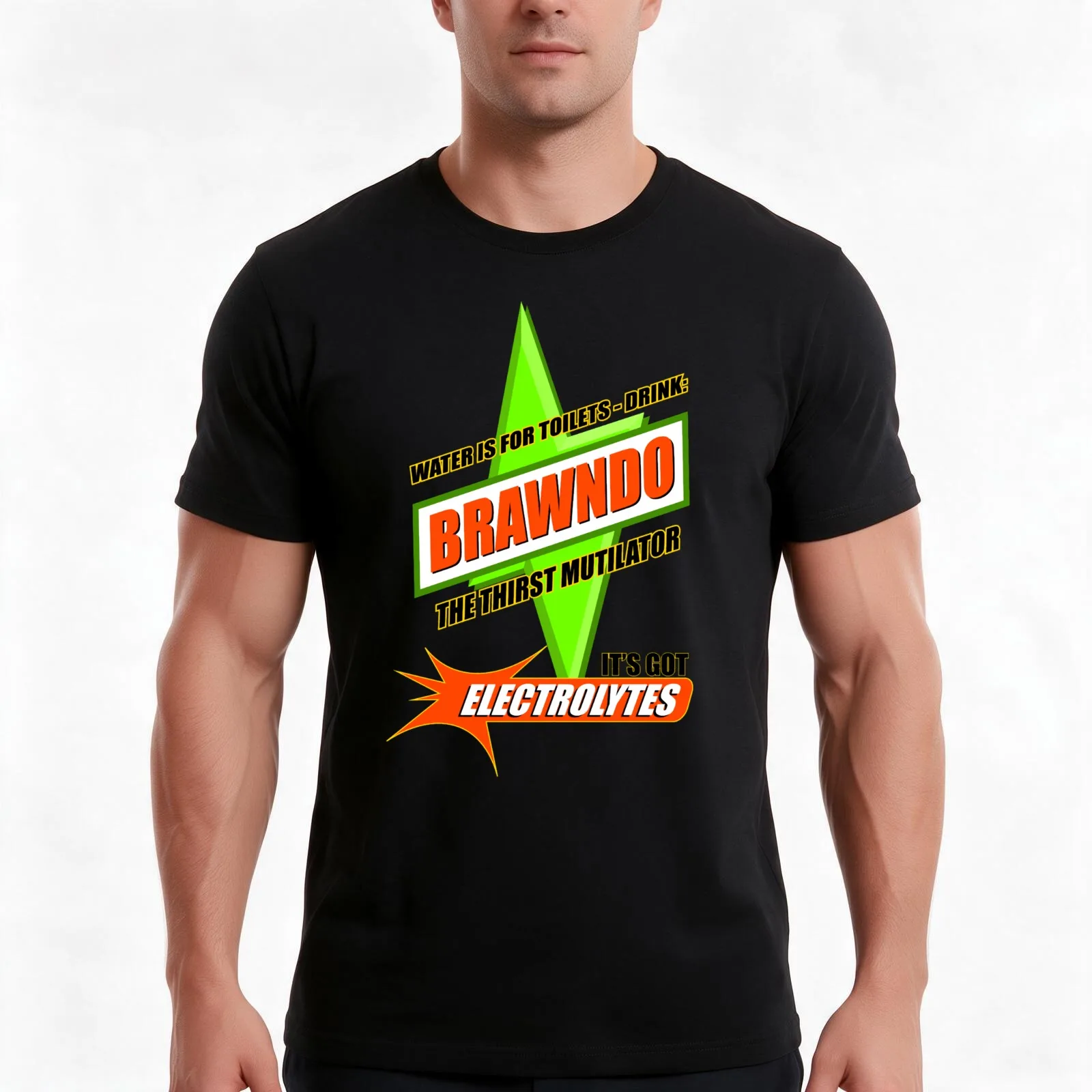 Water is for Toilets Drink Brawndo T-Shirt, Summer Casual Cotton Tee, Oversized Streetwear Tops, Vintage Graphic Print