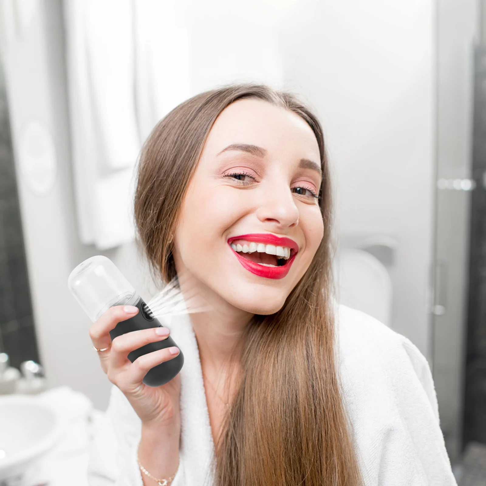 1 pçs carregamento usb facial senhor preto nano spray umidificador hidratante umidificador de pele portátil ferramenta cuidados beleza para casa