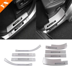 For Trumpchi GAC GS8 2023-2024 Car Door Sill Scuff Plate Welcome Pedal Protection Stainless Black/Silvery Garnish Accessories