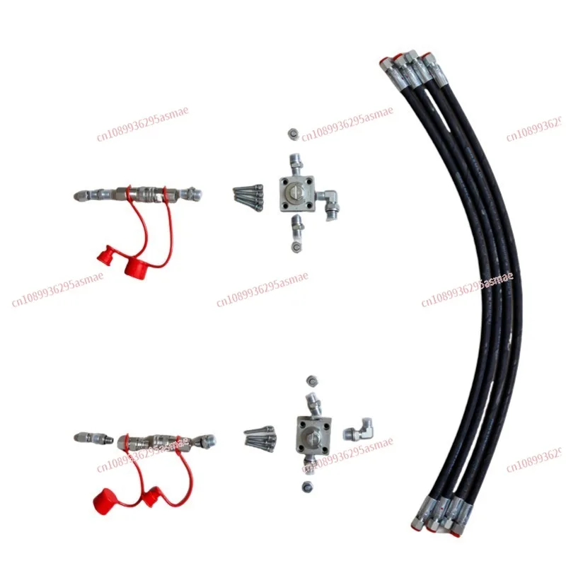 2 tons of small excavator accessories, broken hammer connected to three-way throttle valve, used for excavator arm accessories