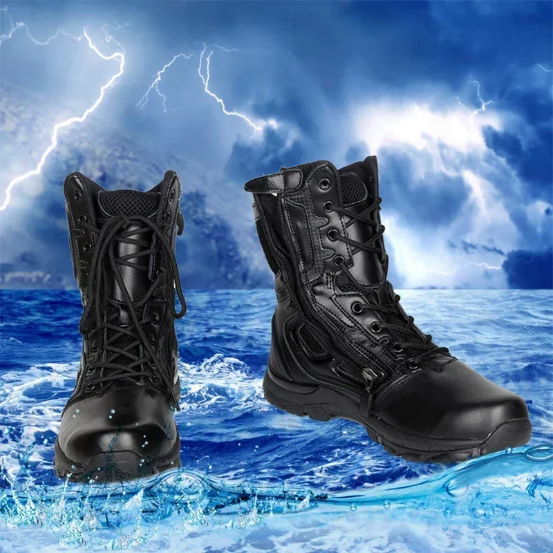 Tattiche aggiornate Stivali da allenamento da combattimento Uomo all\'aperto Campeggio Anti-usura Scarpe da trekking a risposta rapida Pesca Caccia