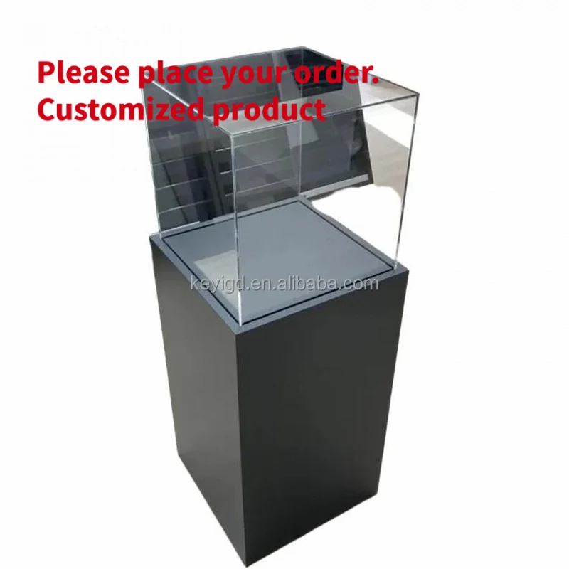 custom.Good Quality Customized Size High Definition Glass TCG Cards Cabinet-Stranding Metal Frame Pokémon Card Display