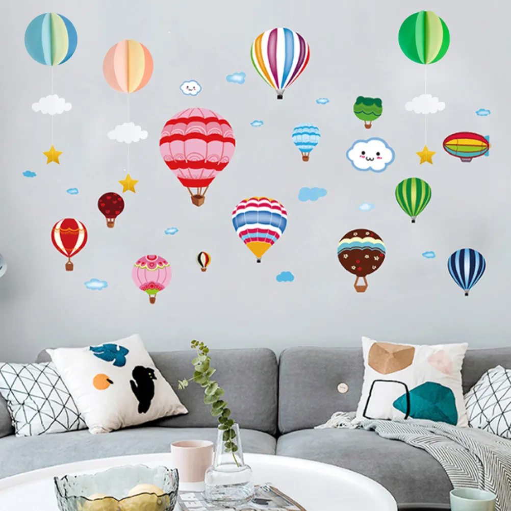 

4Pcs Hot Air Balloon Decor Foldable Easy to Use for Ceiling Wall Window Special Occasions Birthday Party Decorations