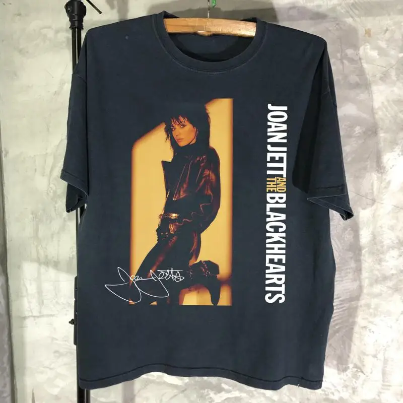 Joan Jett And The Blackhearts Band Black T Shirt Full Size S 5XL