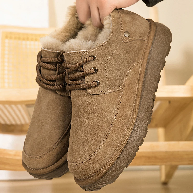 

Men's Snow Boots, Sports Shoes, Winter Men's Thickened Plush Warm Ankle Boots, Anti-slip Outdoor Shoes,Snow Boots, Walking Shoes