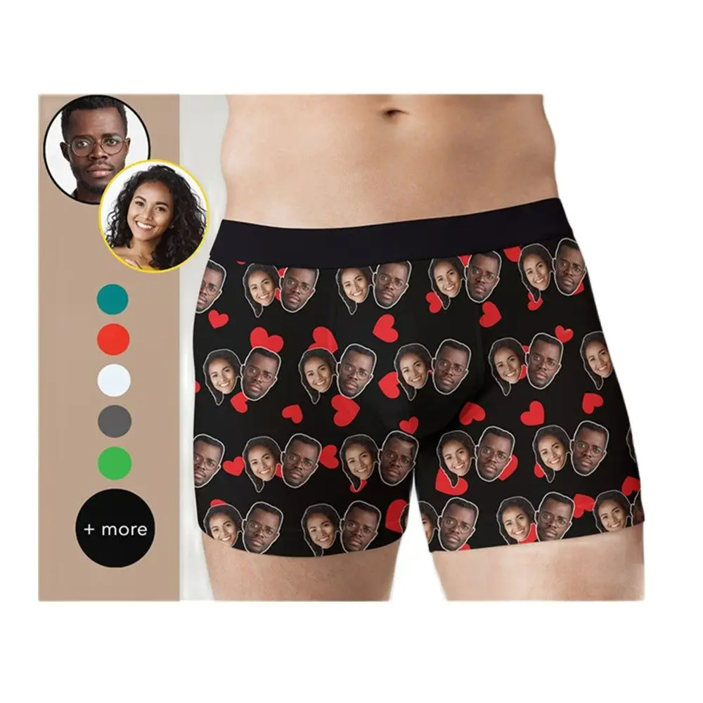 Custom Boxer briefs with Faces, Valentines Day Gift for Husband/boyfriend, Gift for him Anniversary/Christmas, Fathers Day gift