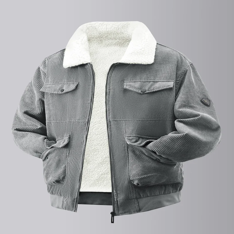 

Men's Winter Fashionable Handsome Outdoor Thick Warm Corduroy Casual Jacket Comfortable and Breathable Fashionable Jacket