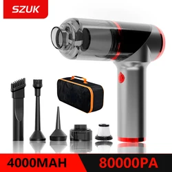 SZUK Car Vacuum Cleaner  Strong Suction Handheld Wireless Vacuum Cleaner Blower 2 in 1 Portable Vacuum Cleaner For Car Home