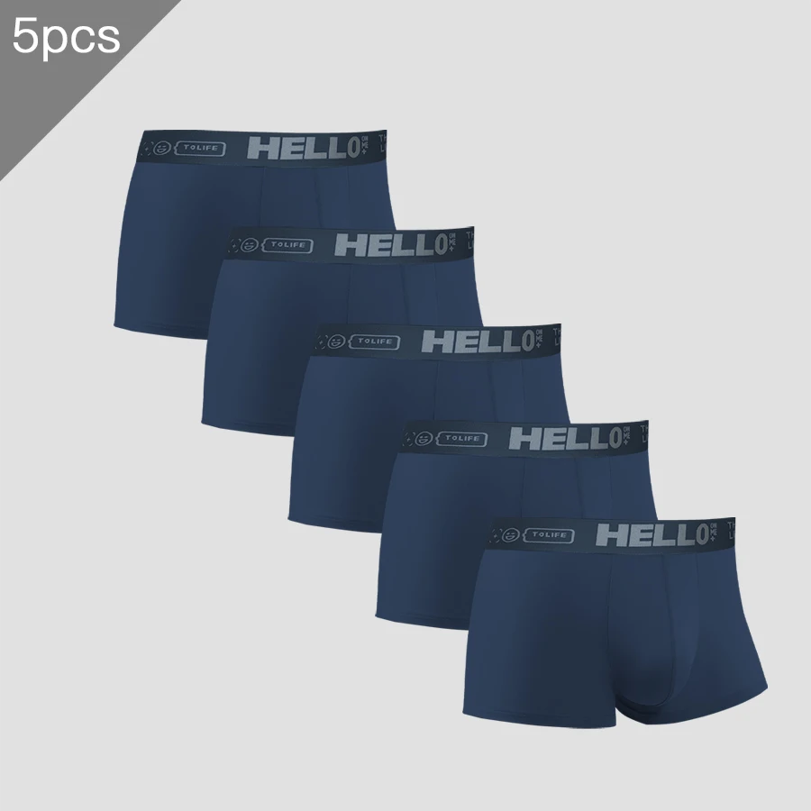 

5 шт. мужские трусы из ледяного шелка, мужские спортивные четырехугольные шорты, плоские брюки, дышащие, летние тонкие и модные большие размеры