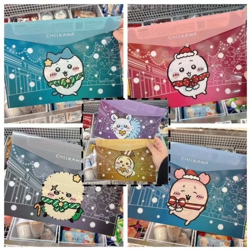 Anime Cartoon Kawaii Document Bag Learn Test Paper Information Office Bill Receipt Archives A4 Storage Bag School Gift Chiikawa