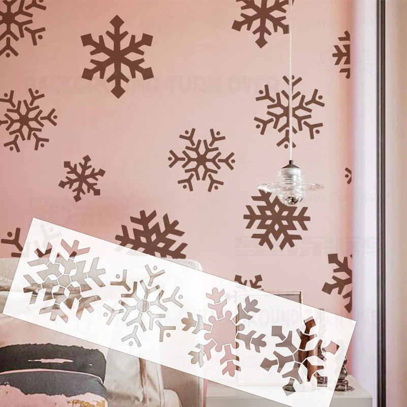 

60 см-121 см трафарет для рисования декора, настенная штукатурка, шпаклевка, декоративные декоры, шаблон для рисования, создатели мебели, снежинка S589