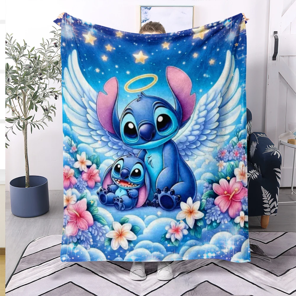 Cute new Stitch Blanket- Lightweight Flannel Throw for Sofa,Bed,Travel,Camping,Livingroom,Office,Couch huggle blanket store