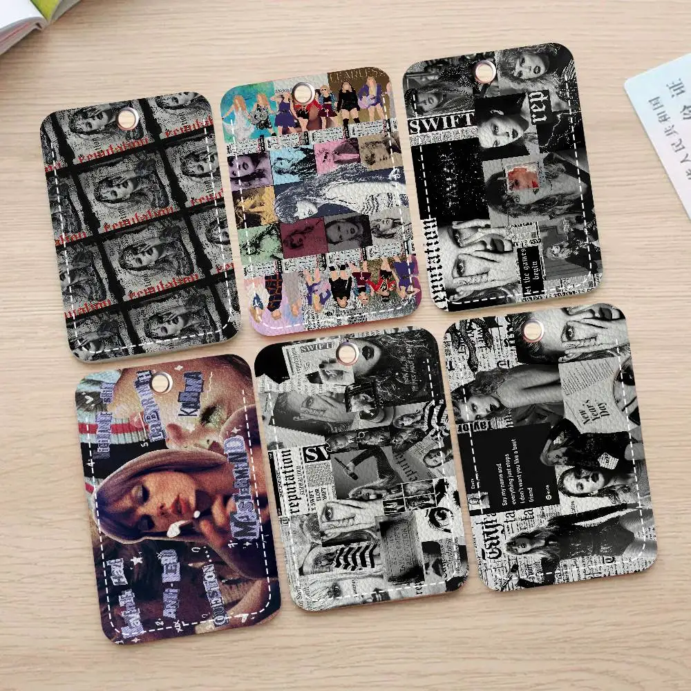 T-Taylor Singer S-Swift Badge Holder Keychain For Bank Business Work Card Holder Student Card Protective Case Bus Card
