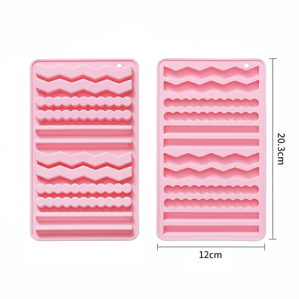 Energy Bars Long Threaded Strips Silicone Molds Different Sizes Long Sticks Cake Molds Short Sticks DIY Chocolate Molds Candy