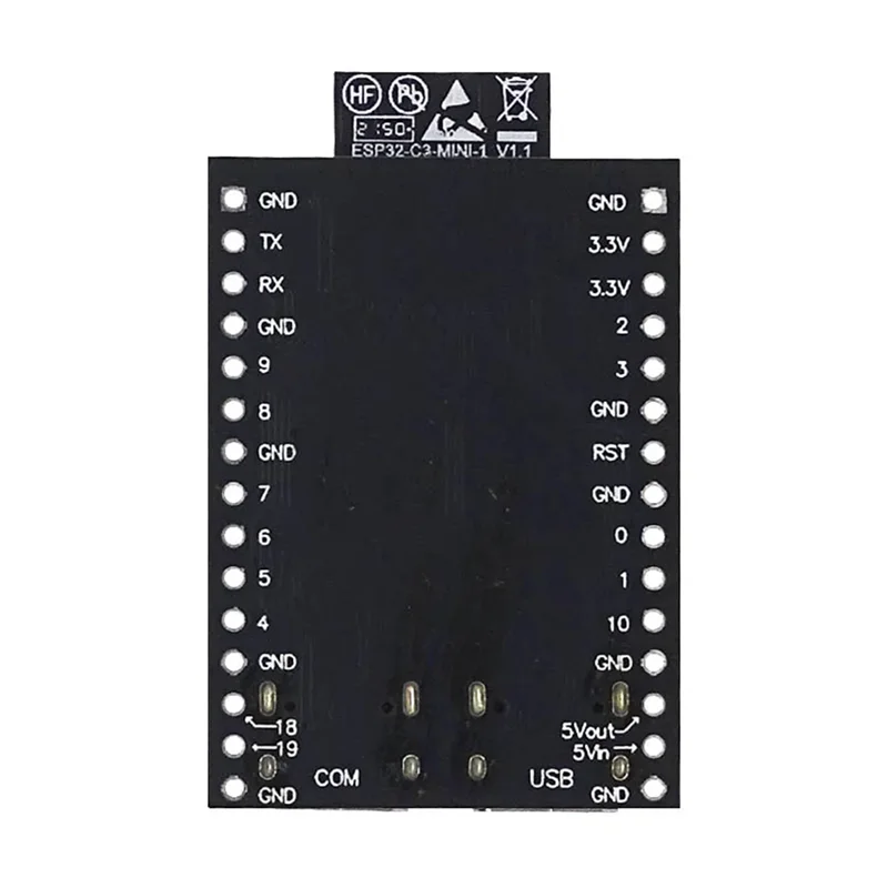 ESP32-C3 Development Board Dual Type-C Wifi Bluetooth BLE5.0 Devkitm-1 Core Board ESP32C3 Module Black Development Board 1 Piece