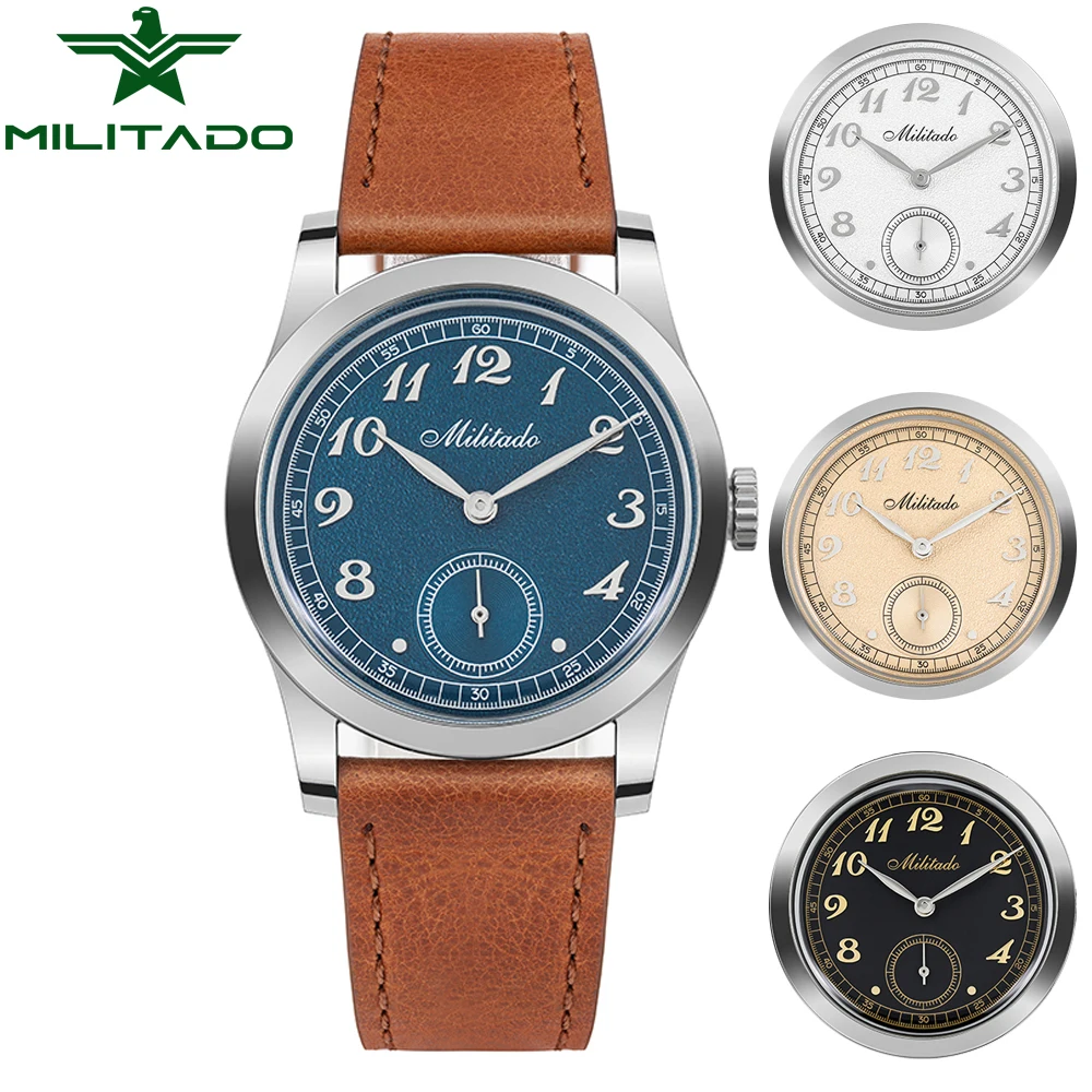 Militado 36mm Quartz Watch Fashion Classic Modern VD78 Movement Watch 10Bar Waterproof 316L Solid Stainless Steel Watches