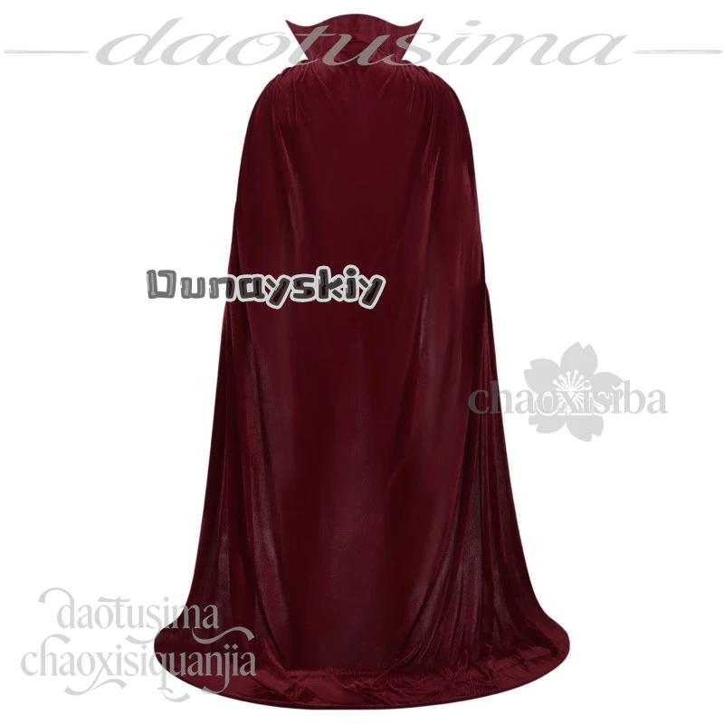 KS*03 2026 Halloween Party Cosplay Vampire Demon Vintage Gothic Velvet High Collar Witch Cape Vintage Outfit Stage Performance