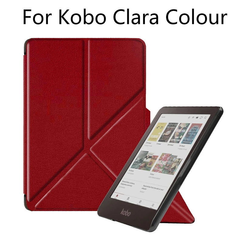 Foldable Protective Case For Kobo Clara Colour 2024 Model N367 E-Book Reader Protector With Stand Bracket Desktop Support