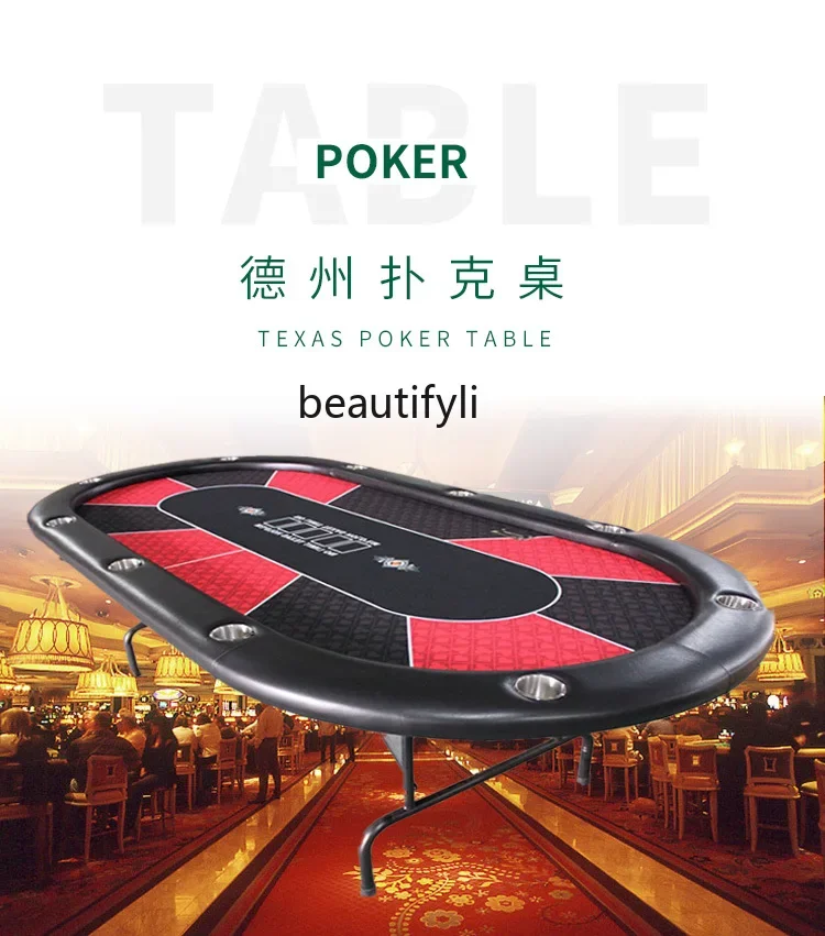 Texas Poker Table 10-Person Table Legs Foldable Customizable Color Size