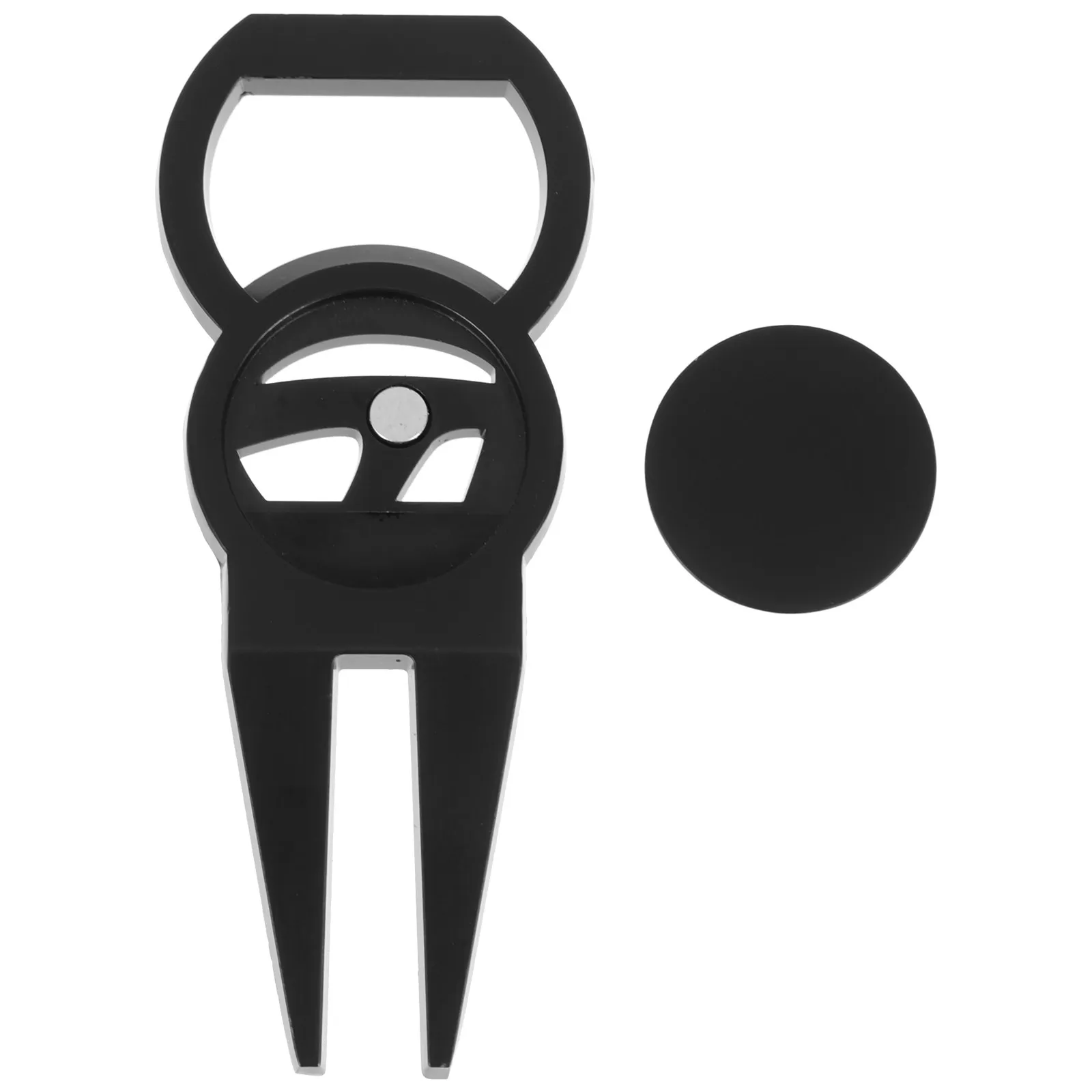 Premium Golf Divot Fork Wear-Resistant Metal Ball Marker Streamlined Design for Easy Ground Insertion Small Lightweight Divot