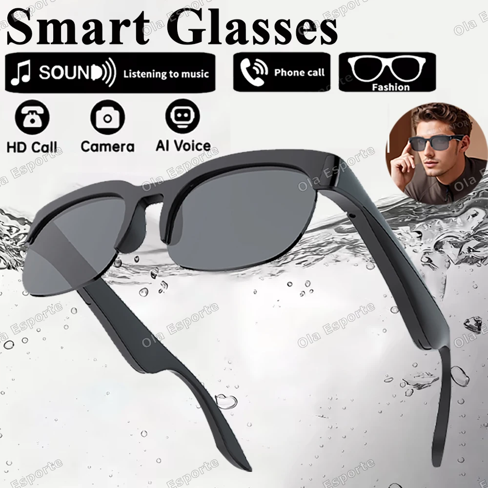 

Basic Edition Smart Glasses Bluetooth Outdoor Sport Headphones HIFI Black Technology Anti-touch UV Glasses Music Call Sunglasses