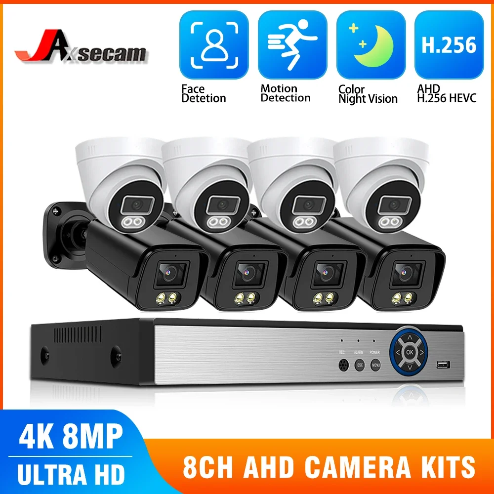 

8MP 8CH DVR Camera Video Surveillance System Full Color Night Vision AHD Security Camera Kit 4CH XMEYE CCTV Surveillance Set 4K