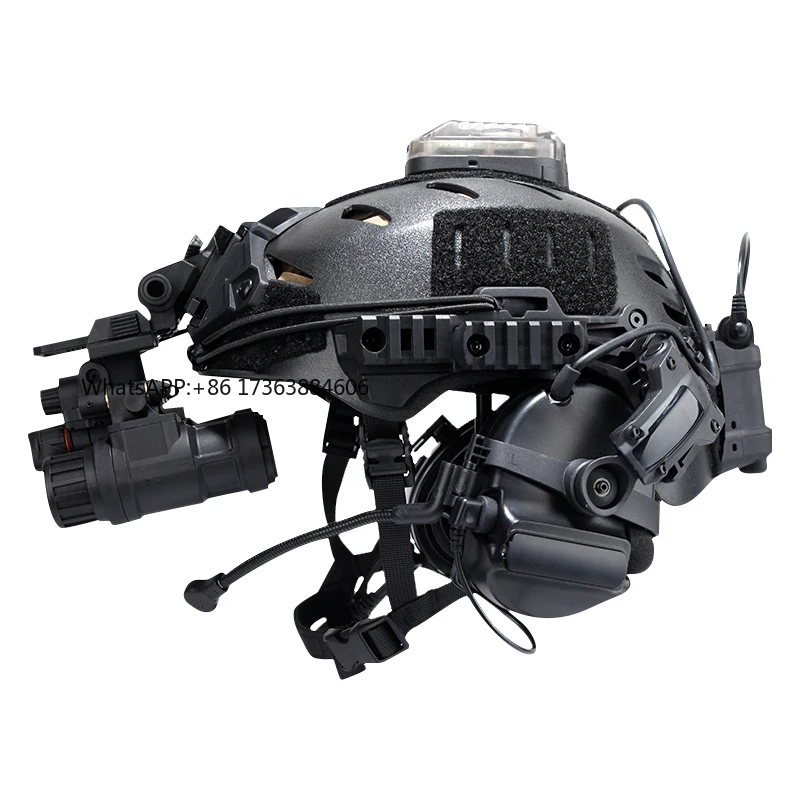 Night Vision Helmet Set with Shock Cushioning & Impact Resistant Features for Outdoor Action