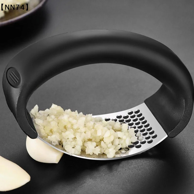 【NN74】Stainless Steel Garlic Press Squeezer Manual Garlic Ginger Rocker Crusher Garlic Cutting Mince Tools Kitchen Gadgets[J]