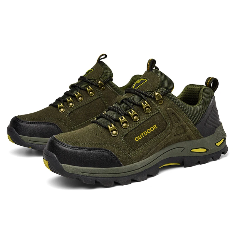 Autumn Winter Men Suede Hiking Shoes Trekking Outdoor Shoes Mountain Sneakers Trek Tracking Climbing