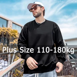 Pulls College grande taille pour hommes, pulls grande taille, col rond, manches longues, PVD 6XL, 7XL, 110-180kg, vêtements d'automne