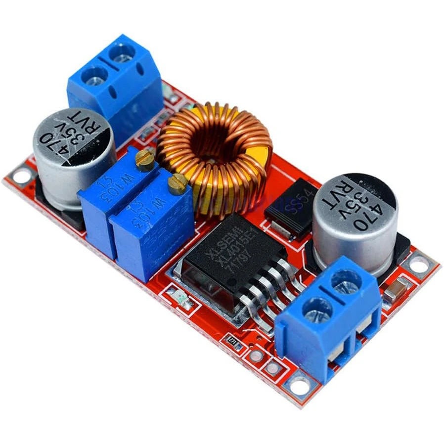 2PCS XL4015 5A DC-DC Converter 4-38V to 1.25-36V Adjustable Step-Down Module with Heat Sink Step-Down Module XL4015 4~38v 96%