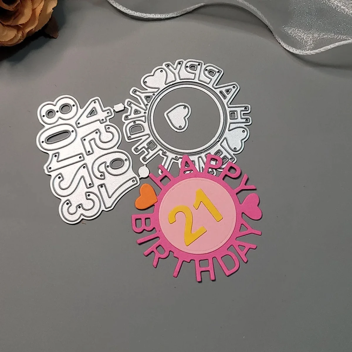 ใหม่2025 PatternMetalตัดDiesDIYScrapbooking PhotoBirthdayเหรียญหัตถกรรมตกแต่งการบีบอัดแม่พิมพ์