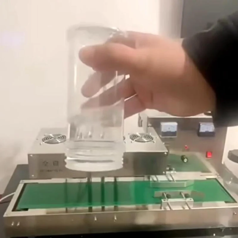 Sealing Machine Conveyor Belt Medicine Plastic Bottle Aluminum Foil Sheet  Induction Aluminum Foil Sealer Machine