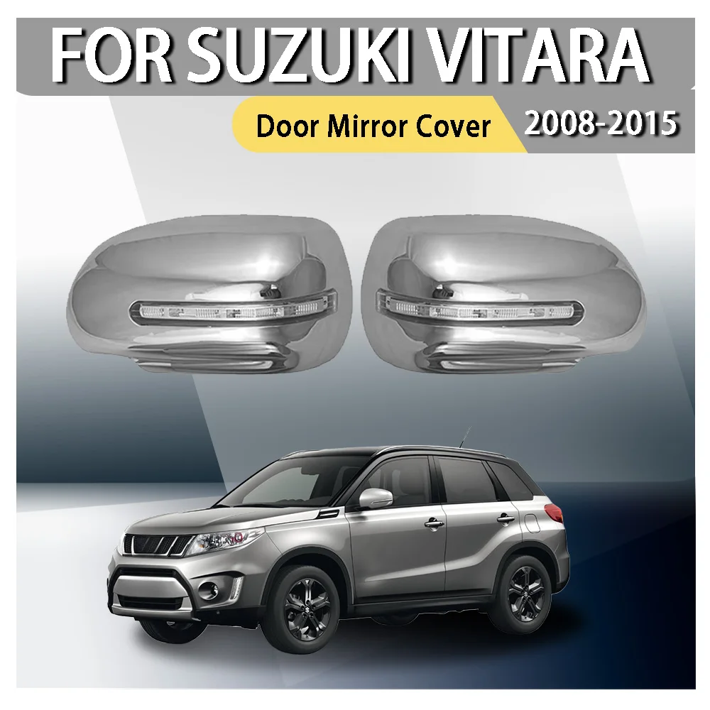 

Chrome Plated Silver Abs Plastic Car Door Mirror Cover For Suzuki Vitara 2008 - 2015 Car Accessorie External Decorate