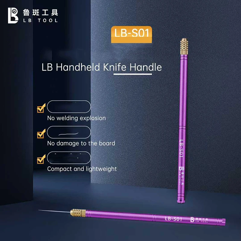 LB أداة LB-S01 يده سكين مقبض متعدد الوظائف مزيل الصمغ شفرة مقبض ارتداء المقاومة IC رقاقة أدوات إصلاح الهاتف