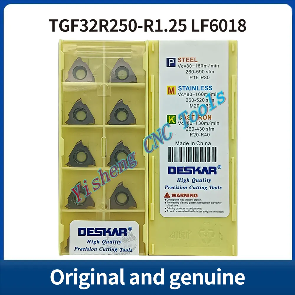 

DESKAR 100% Original TGF32R210-R1.05 TGF32R220-R1.1 TGF32R230-R1.15 TGF32R240-R1.2 TGF32R250-R1.25 LF6018 CNC cutting tool