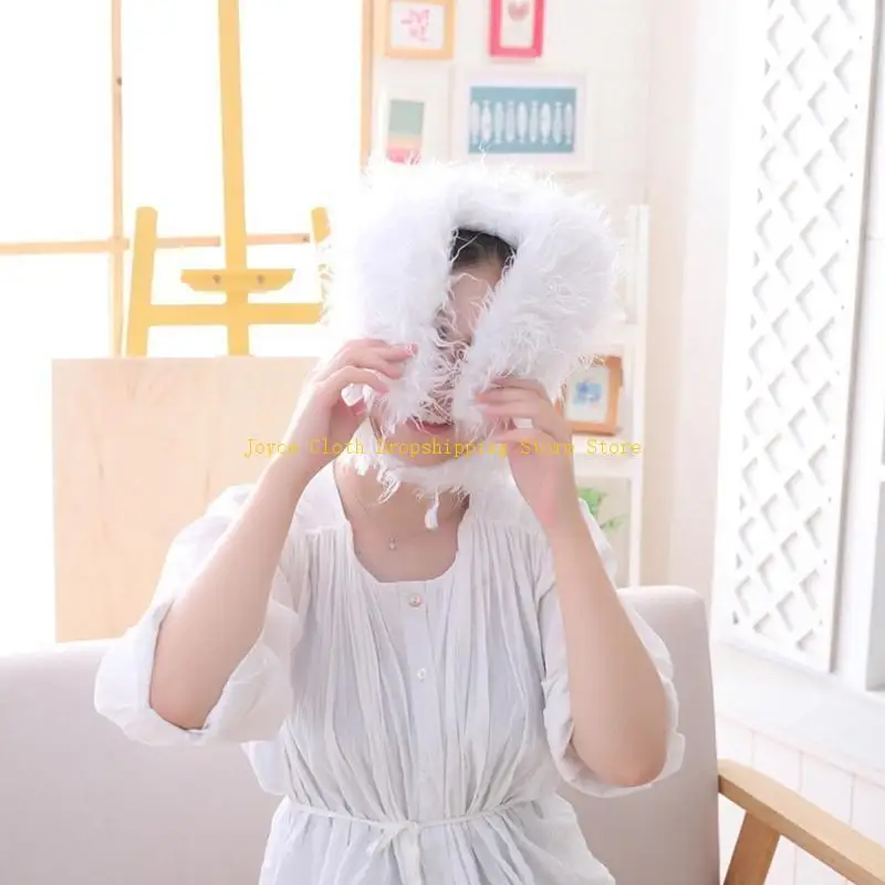 مضحك رقيق أفخم الدافئة الأرنب قبعة لطيف طويل آذان أرنب تأثيري حلي كامل القبعات قبعة حزب الحسنات صور الدعائم عيد الفصح 10CD