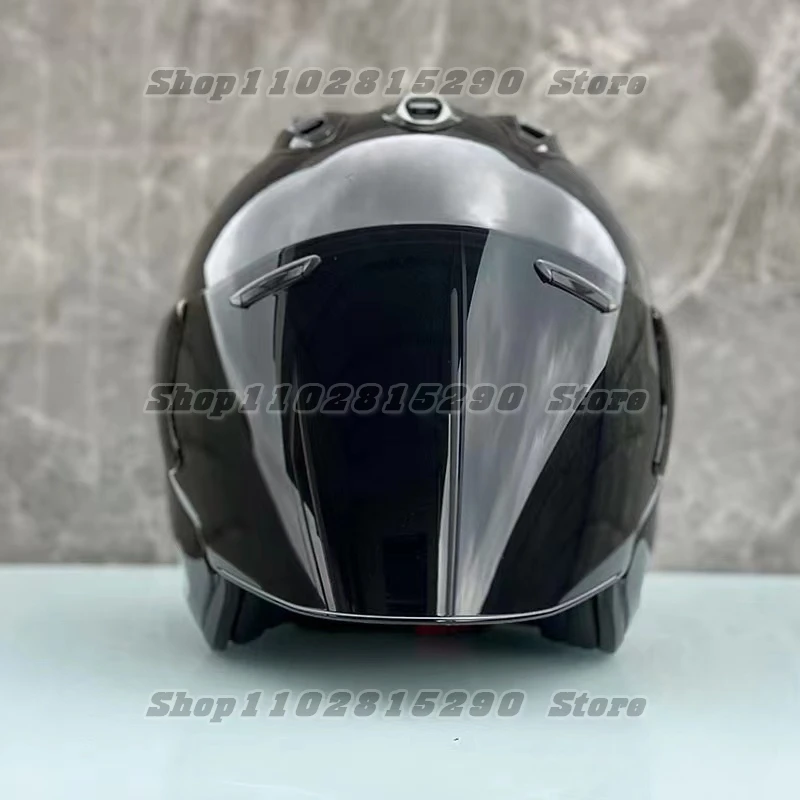 Demi-casque de moto Ram4 pour hommes et femmes, casque tout-terrain, course de descente, montagne, cross, noir brillant, été