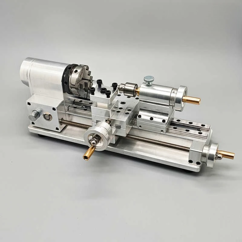 Small Desktop Lathe Multifunctional Household Soft Metal Woodworking Lathe Continuously Variable Speed Lathe